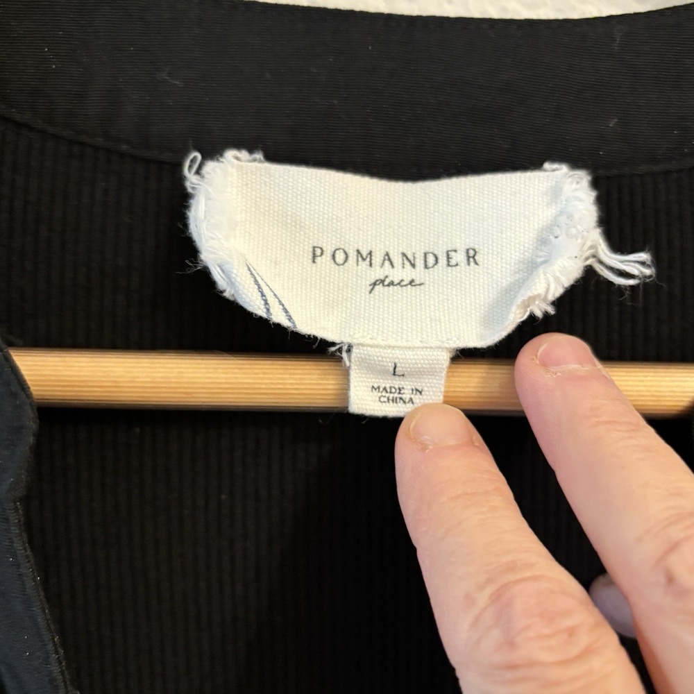Pomander Place Puff Sleeve Livia Top Womens Size L Ribbed Knit‎ Capsule Classic - Picture 5 of 10